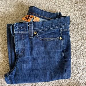 tory burch boot cut jeans